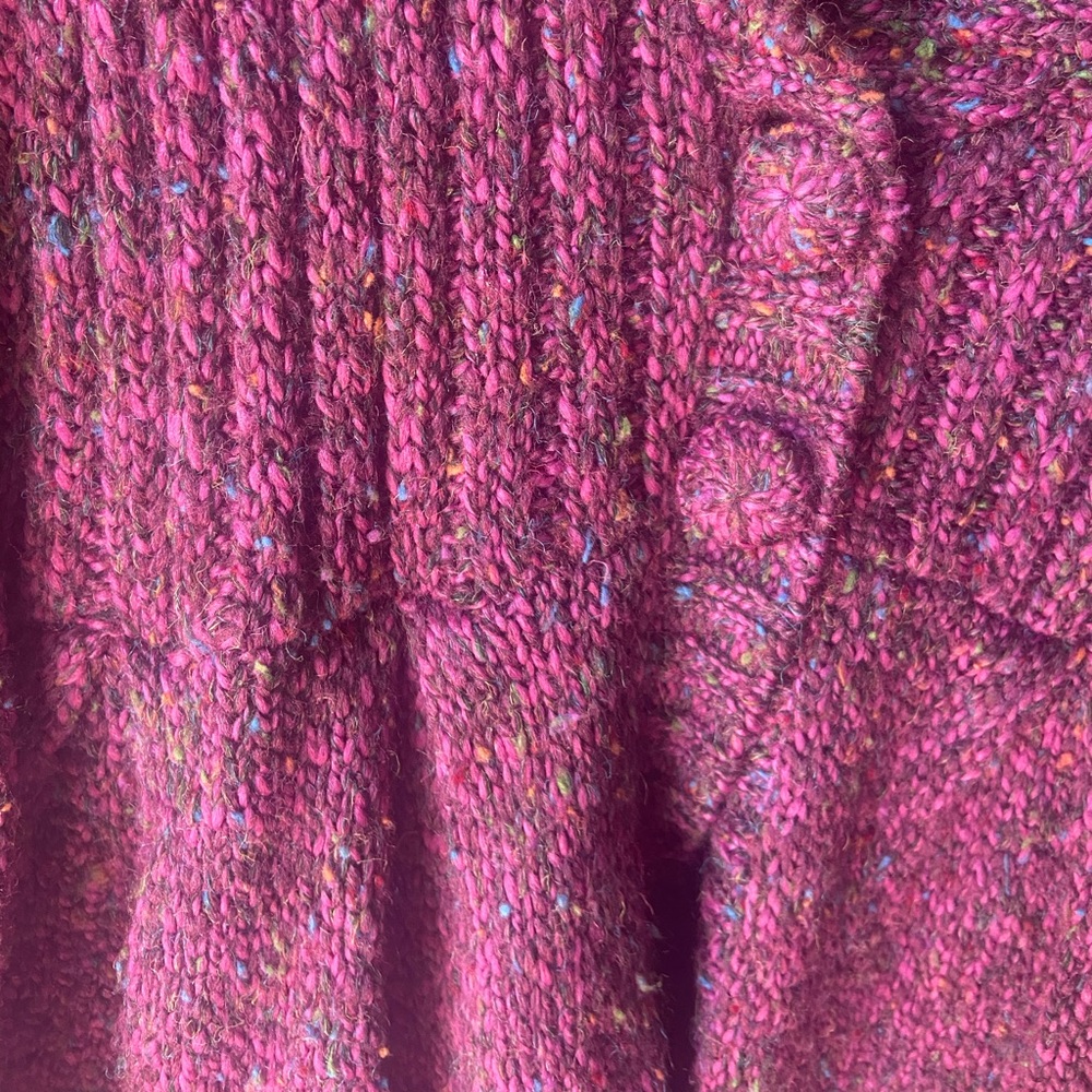 Rainbow Speckled Shawl Collar Sweater